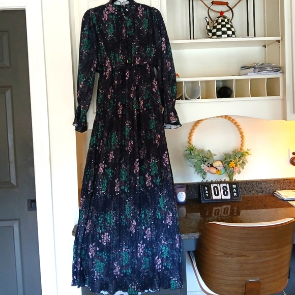 Ms DR Dress. Tons Of Pleated Fabric Stunning!! Size M Nwot Retails $598